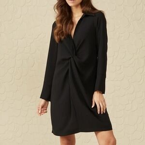 YAYA | Woven Dress with Twist Detail
